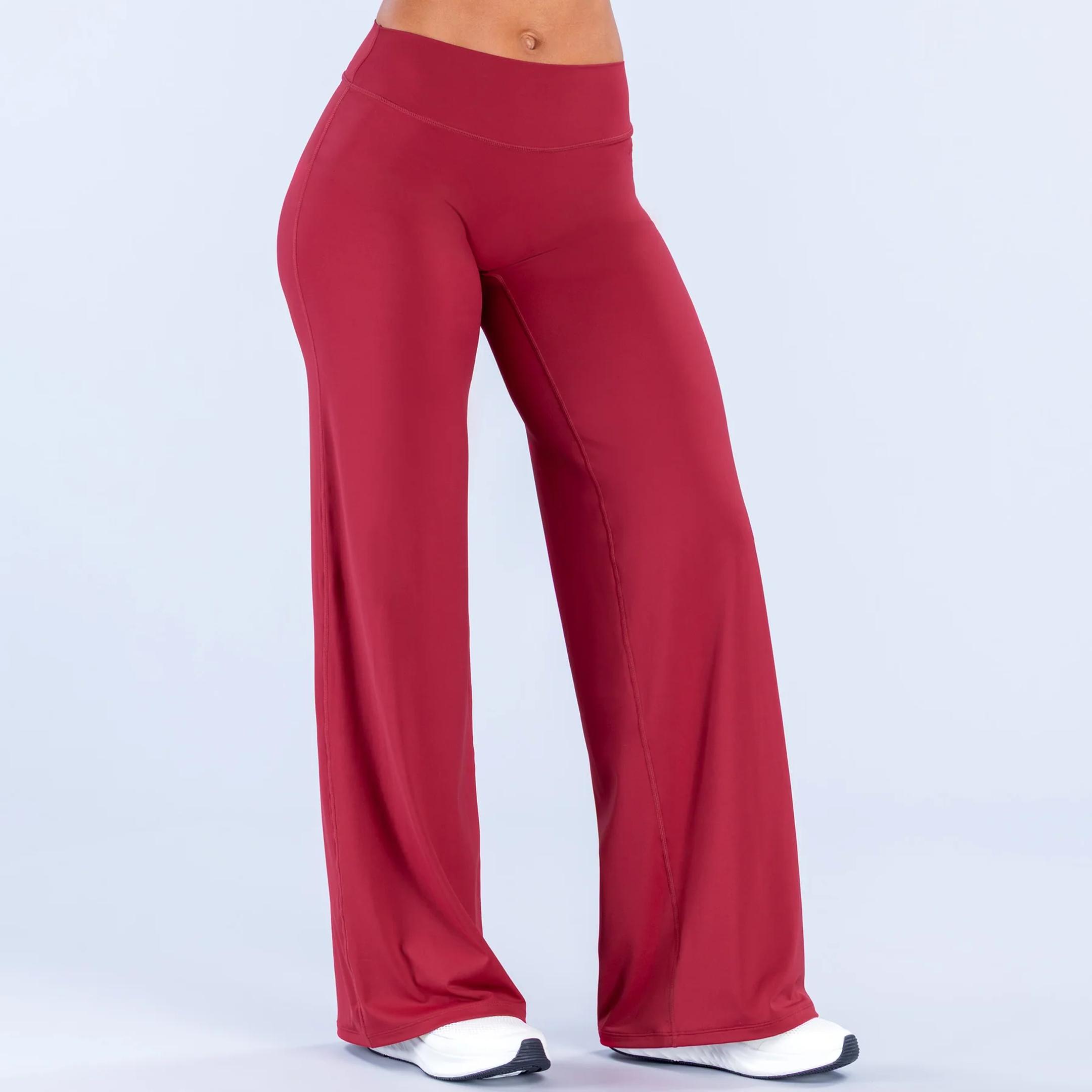 DEEFY Sav Wide Leg Pants Mid Waisted Flare Leggings for Women Tummy Control Butt Lifting Yoga Pants Workout Gym Lounge Pants
