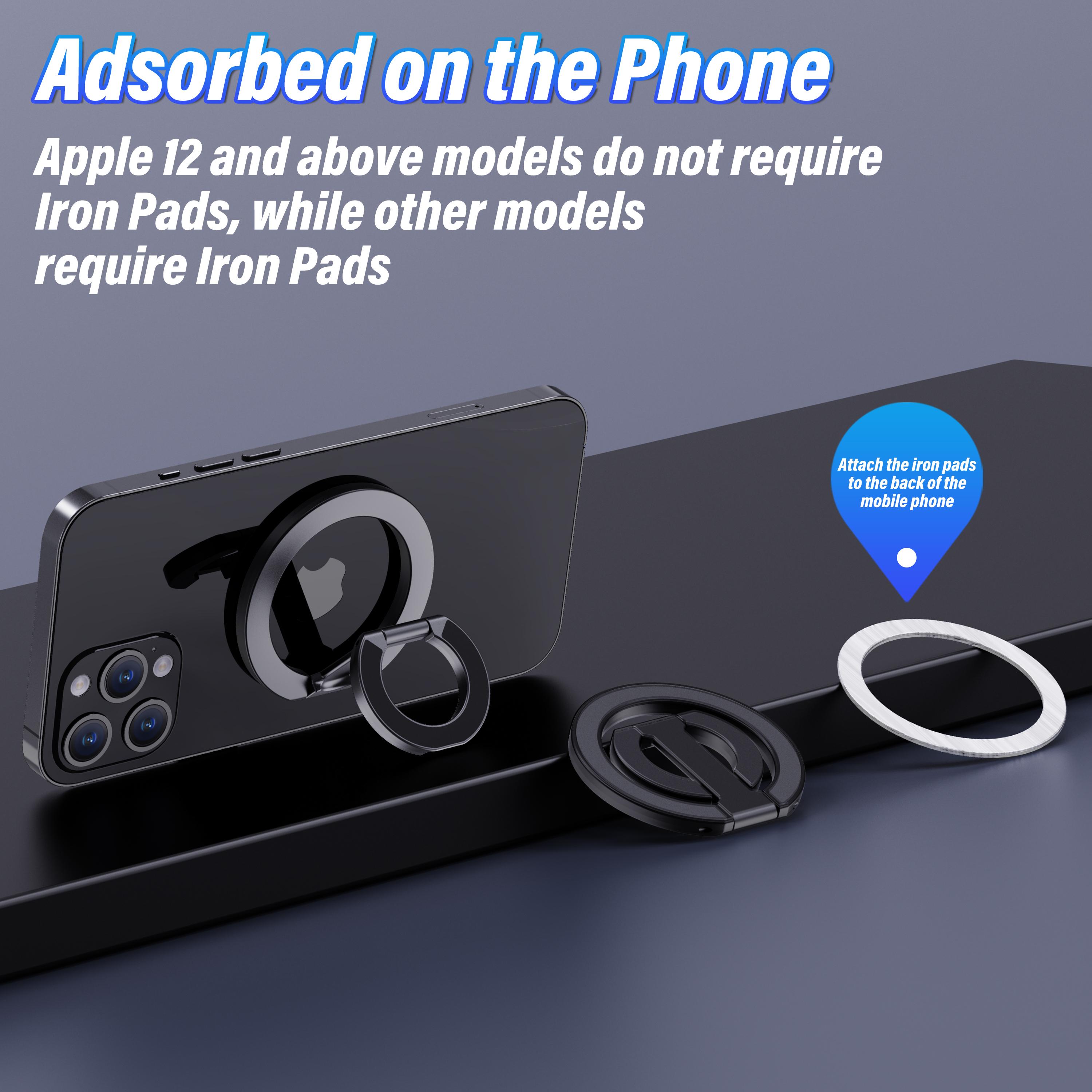 Dual Sided Magnetic Phone Ring Grip, Magnetic Phone Stand & Fold Kickstand Holder, Universal Finger Bracket Compatible with Car Mount for iPhone 17 16 15 14 13 Pro Max Plus Dual Sided Magnetic Phone Ring Grip, Magnetic Phone Stand & Fold Kickstand Holder, Universal Finger Bracket Compatible with Car Mount for iPhone 17 16 15 14 13 Pro Max Plus