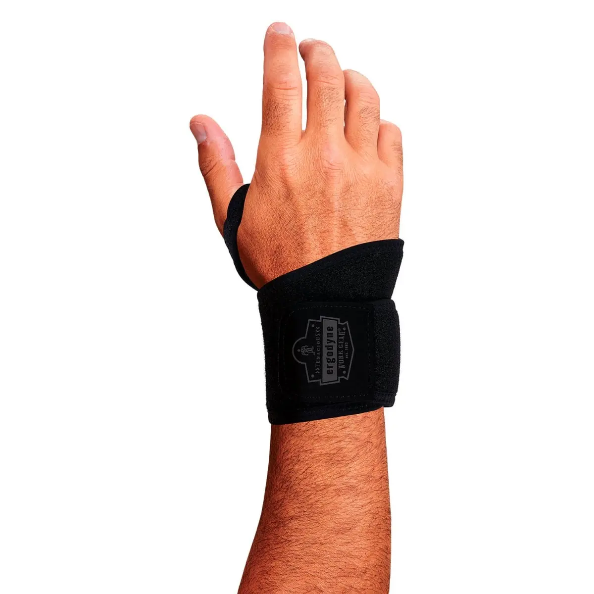 Ergodyne B3168674 Prolix 415 Wrist Wrap Support with Thumb Loop - One Size - Black