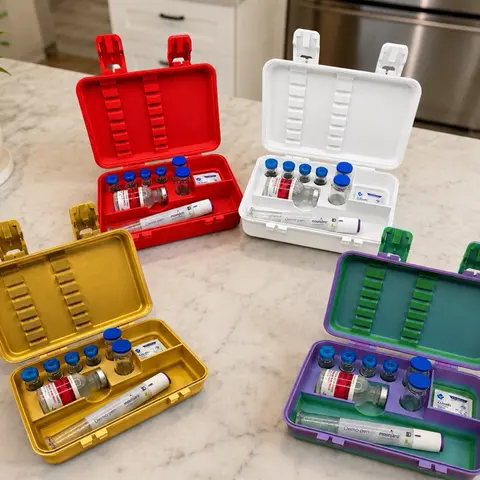 Multi-Vial Storage Case | Holds 7 Vials + Preloads | Compact Organizer