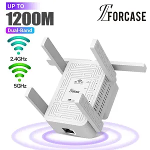 2026 WiFi Extender AC1200 Dual Band (2.4GHz & 5.8GHz), Repeater & AP Mode, Covers 10,000 Sq.ft, Connects 80+ Devices for Home & Office