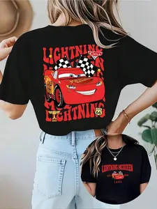 Retro Lightning 95 Racing Graphic T-Shirt Gildan Unisex Tee – Car Collage Shirt, Vintage McQueen Racing Streetwear, Funny Car Lover Gift, Casual Cotton Tee for Men Women