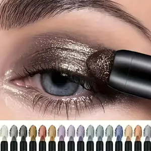 16-Color Shimmery Eyeshadow Stick Set, Waterproof Long-Lasting Eye Makeup, Pearlescent Glitter with Smooth Texture for Glamorous Looks, Shimmer Sparkle Eyeshadow, Glam Pack Glitter, Glitter Duochrome Eyeshadow