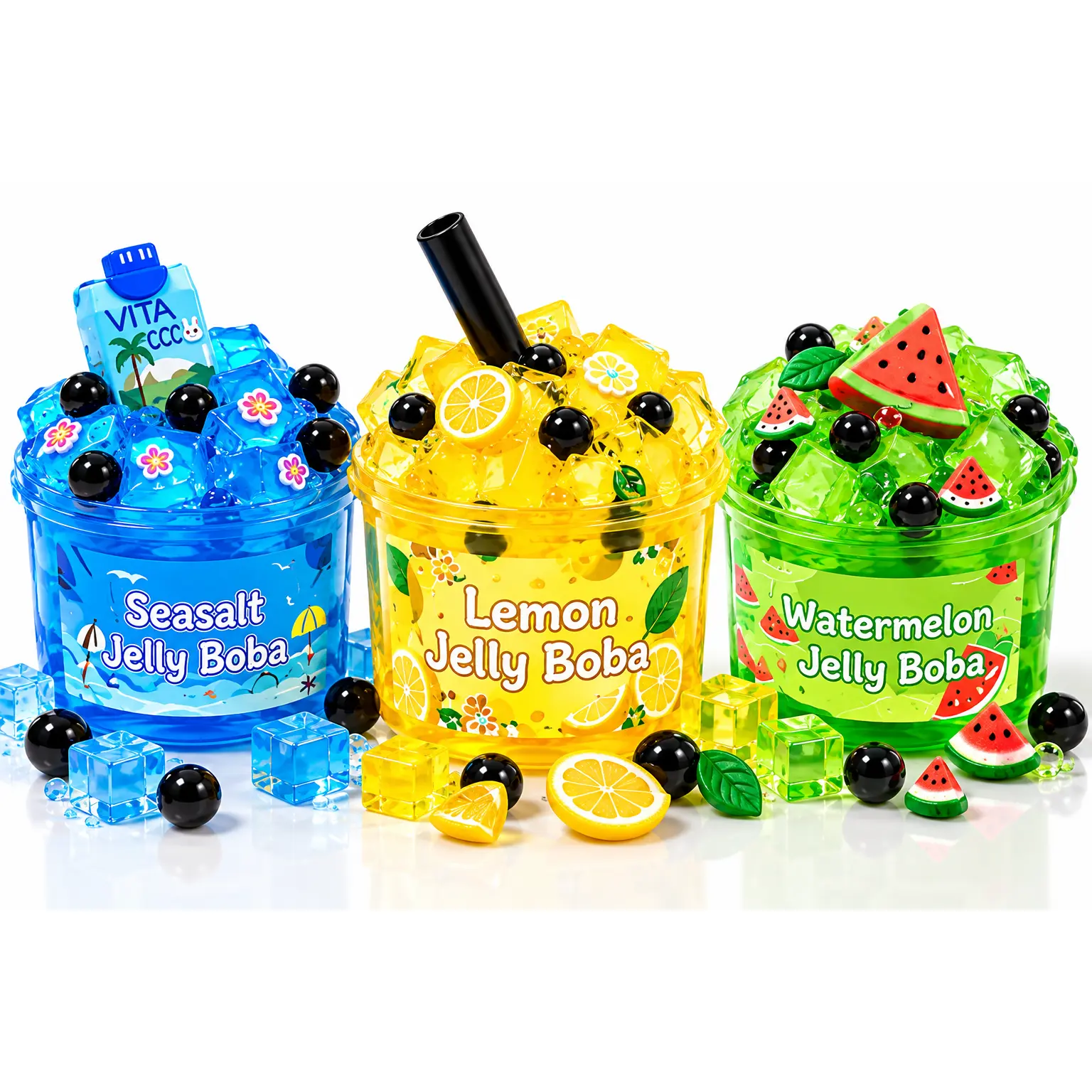Fruit Crunch Jelly Cube Slime 🍓✨