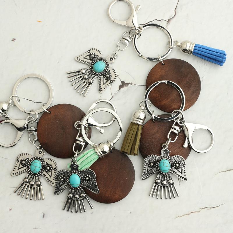 Bohemian Alloy Eagle Ethnic Pendant Vintage Western, American Eagle Keychain