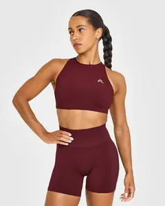 High Neck Sports Bra, top for gym and yoga, fitness fashion, activewear, women's sports vest