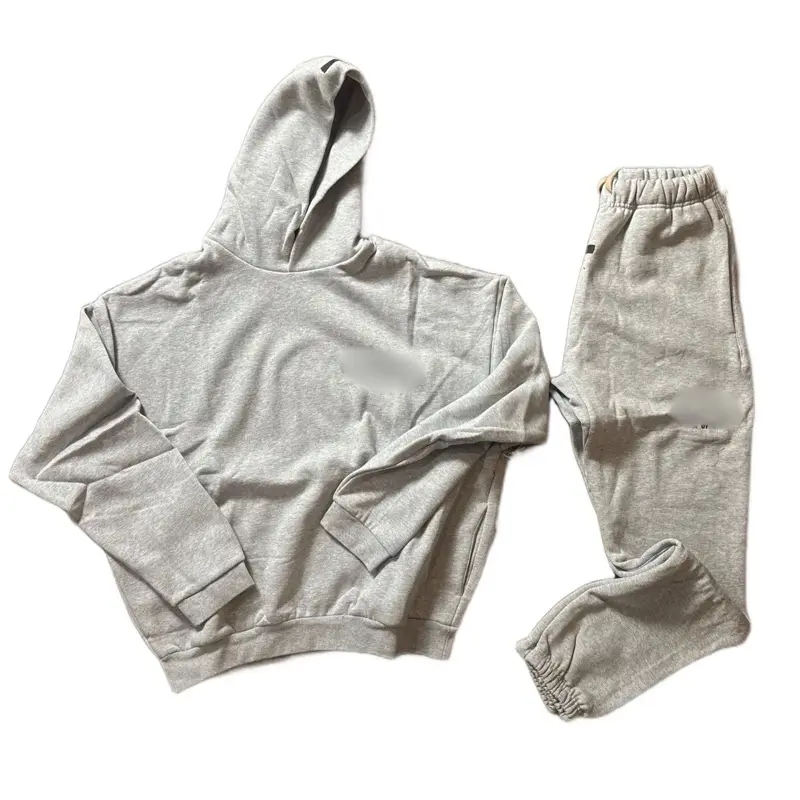 Heather Grey Oversized Hoodie & Jogger Sweat Set