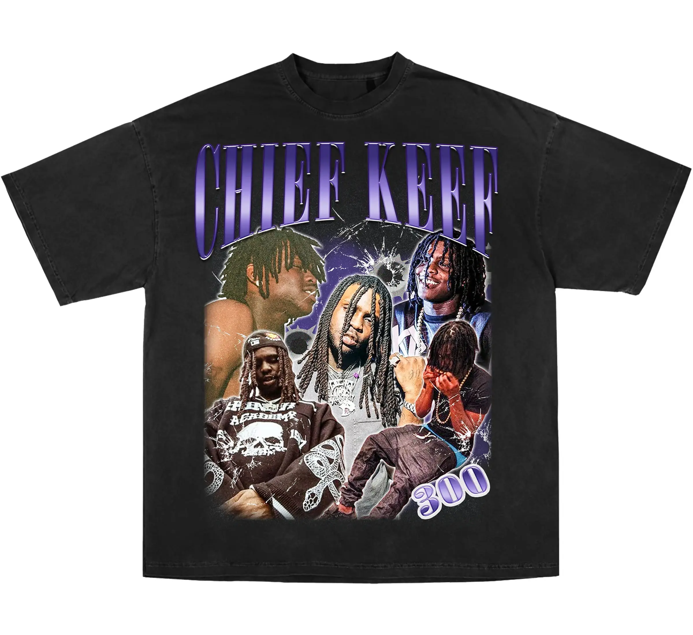 Chief Keef Rapper T-shirt Black Short Sleeve