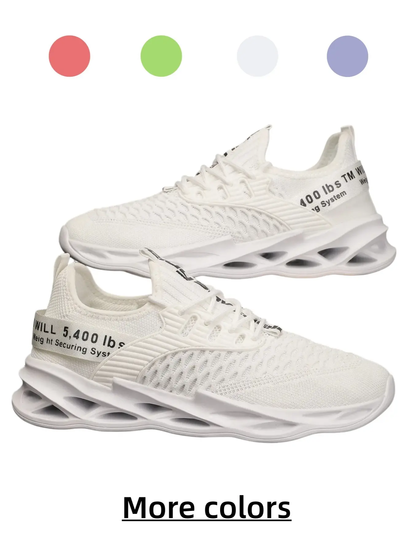 Trendy Multi-color Flyknit Sneakers | Lightweight Shockproof Blade Sole Leisure Trainers