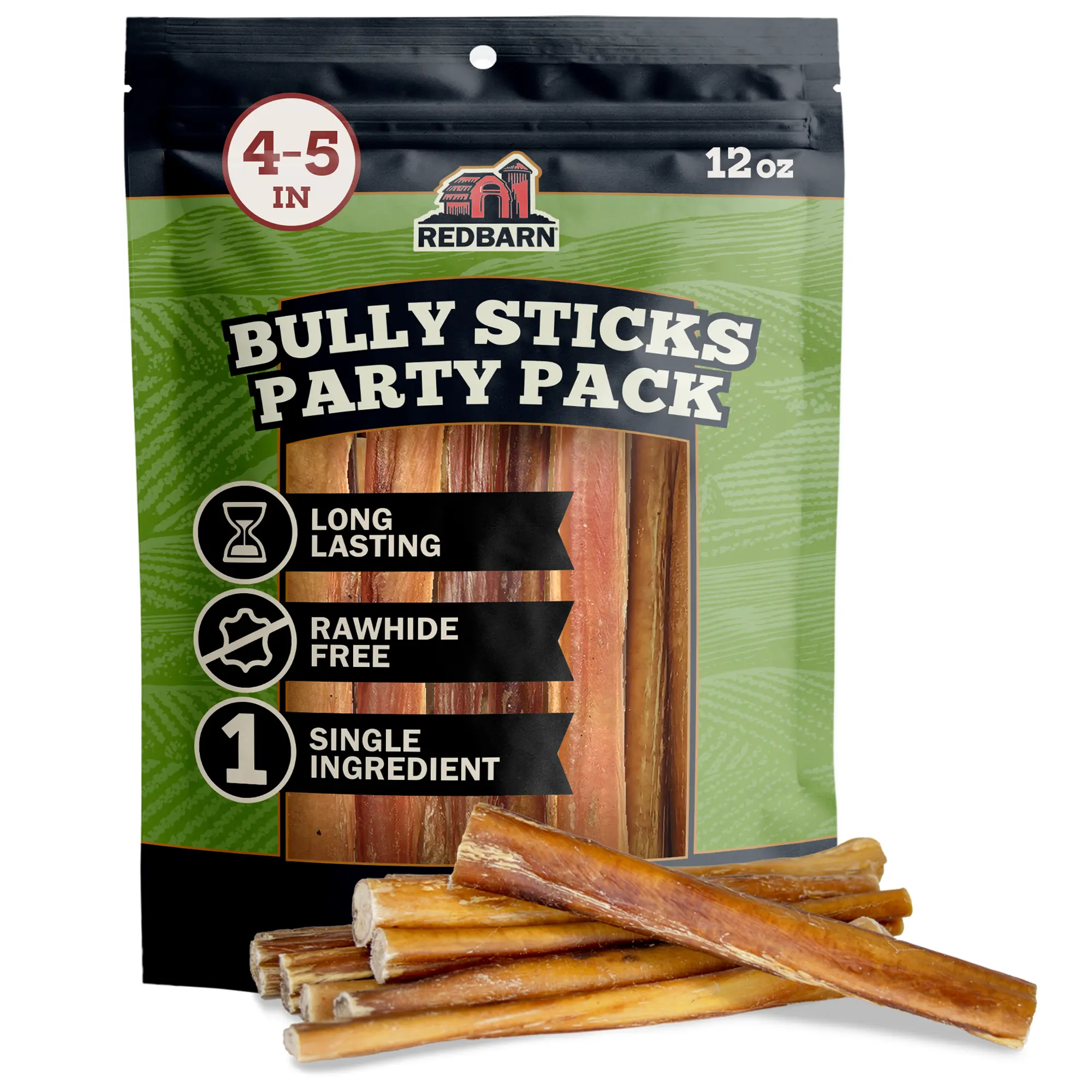 Redbarn Bully Sticks Party Pack 100% Natural, Long Lasting, Rawhide Free,