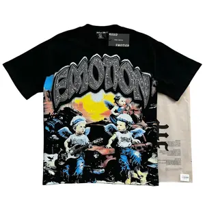 MixedEmotion Vintage Aesthetic Rhinestone Men's Short-Sleeve Soft Cotton Loose Sports T-Shirt, Unisex Bling Outfit for Summer Festival, Travel Streetwear Deals