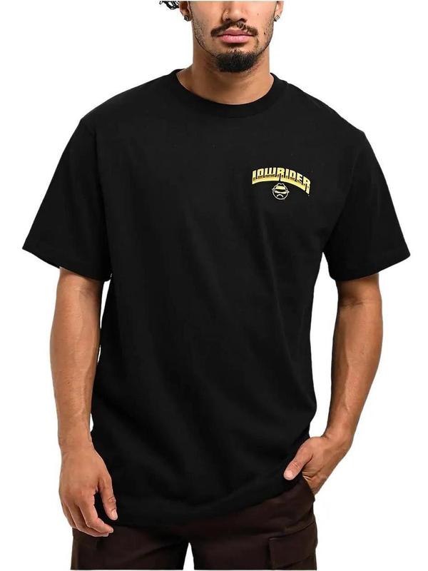 Lowrider 4 On 3 Black 2 Sided T-Shirt, Chicano Art, Graphic Unisex Shirt, Casual Style, Top Menswear