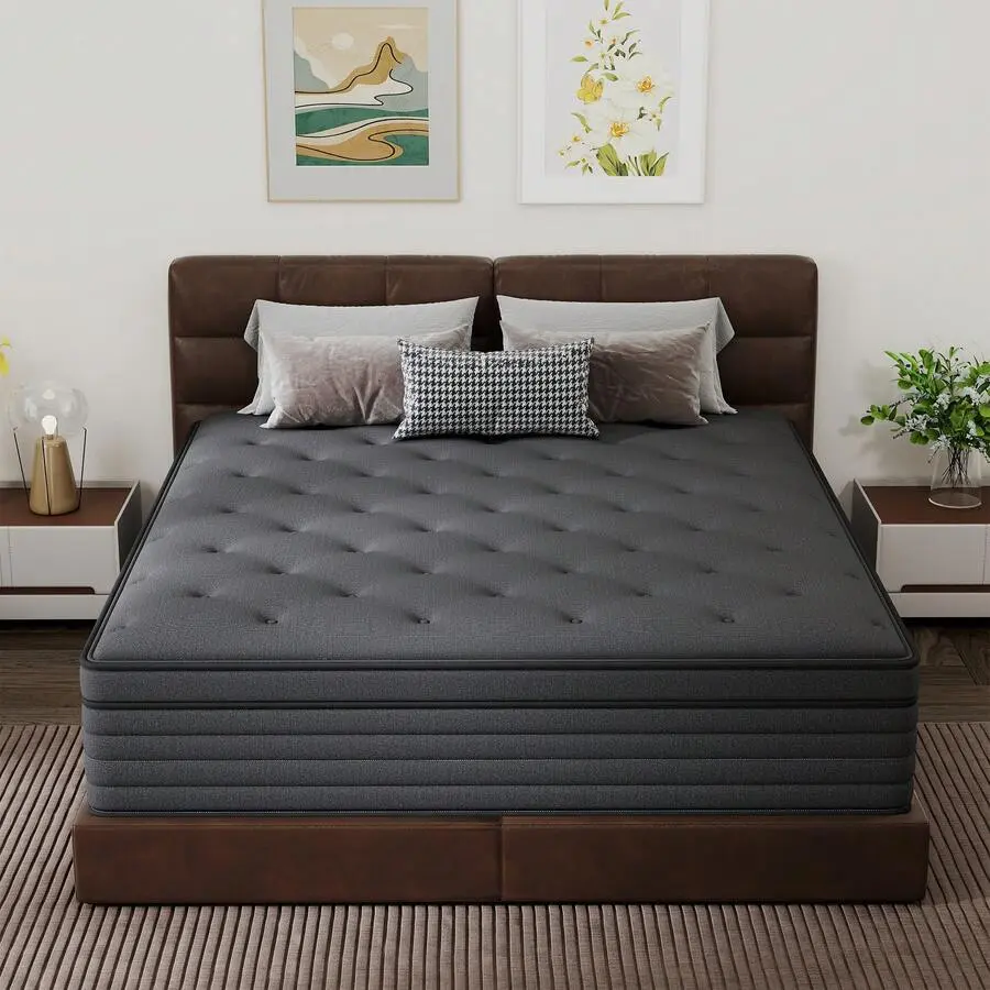 CHEVNI 10/12/14 Inch Gel Memory Foam Mattress – Cooling Comfort, Motion Isolation & Reinforced Edge Support With Breathable Cover – Available In Twin, Full, Queen & King – Bed In A Box
