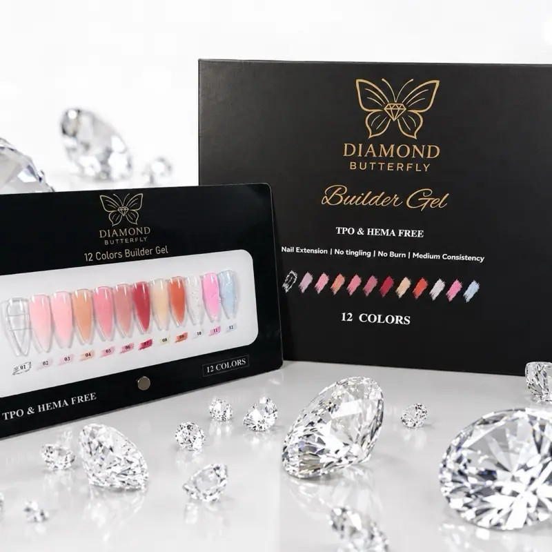 Metamorfosis Collection 12-Piece Builder Gel, 30g Nail Polish for Manicure & Gel Manicure, Beauty Cosmetic Polish
