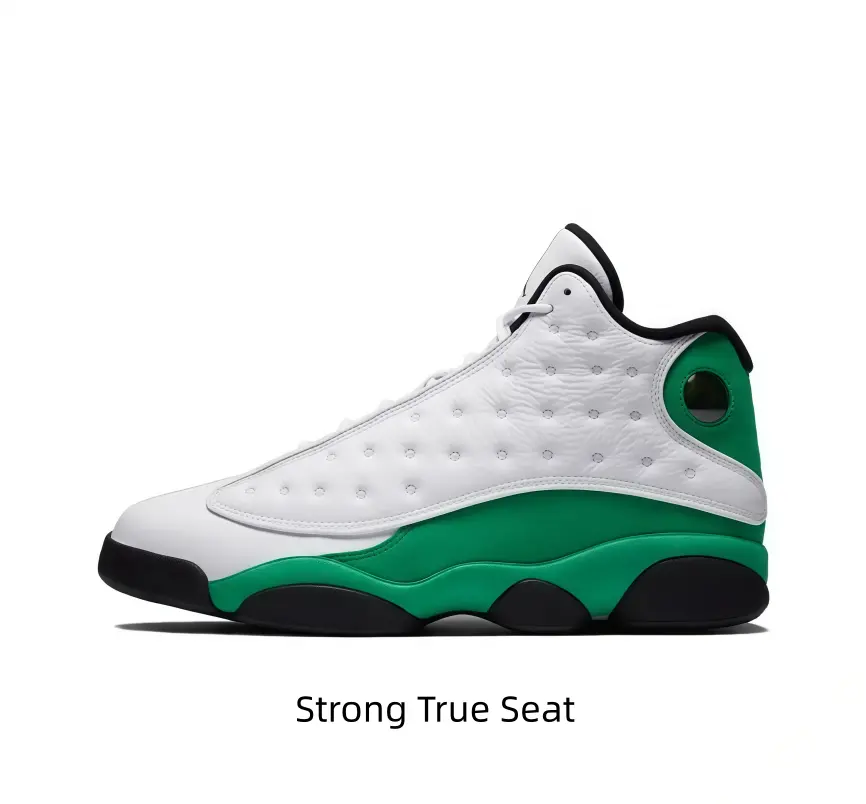 Energetic emerald green sculpted leather high-top sneakers. Matte dotted pebbled white shell matched with saturated green side overlays, chunky black wavy sole tones down the bright green for sporty old-school street aesthetics.