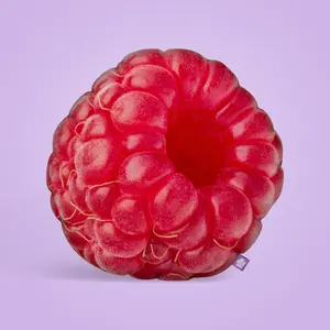 All About Vibe Raspberry Custom Shape Pillow Soft Huggable Plush Fabric Vibrant Detailed Print Perfect for Any Space Gift Ready