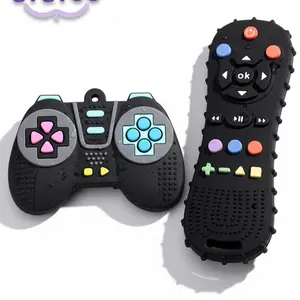 Silicone Teething Toys for Babies, 2-Pack Rubber Teethers, Baby Soothing Toy, Sensory Teether, Educational Chewable Toy for Infants 0-12 Months