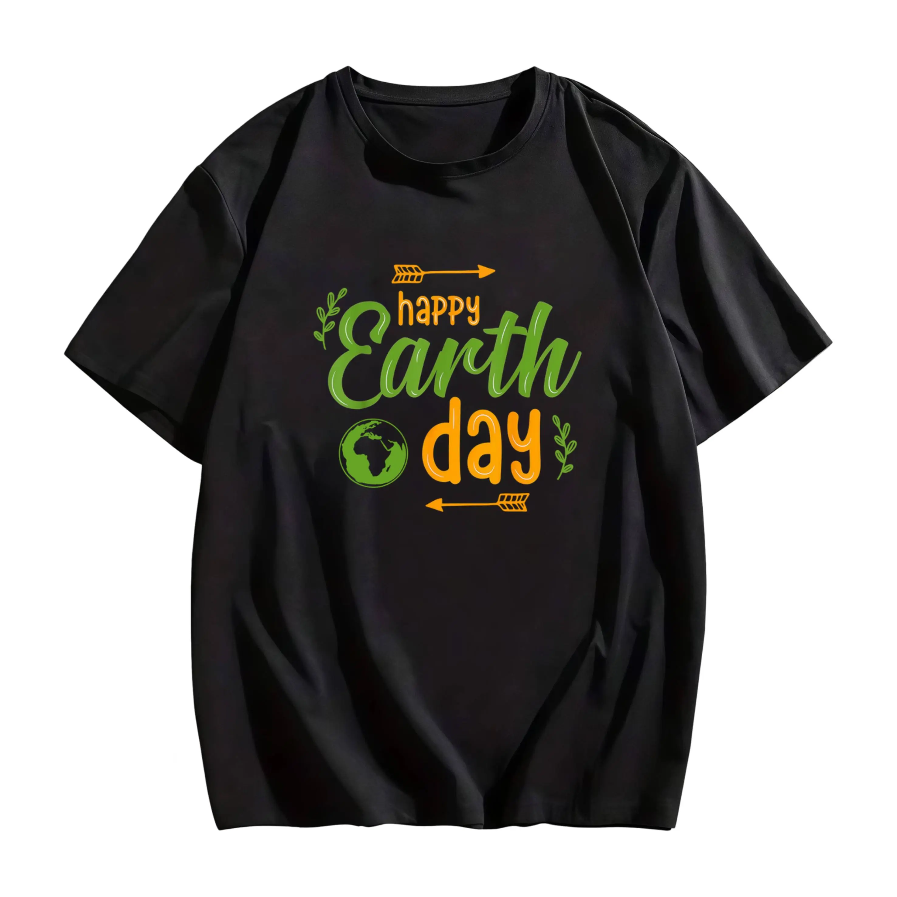 Celebrate Our Planet Earth Day Graphic Tee Nature Preservation Vintage Aesthetic Streetwear Soft Breathable Cotton T-shirt for Men Women Casual Daily Wear Eco Friendly Gift Idea Trendy Globe Print Top Regular Fit Comfortable Apparel