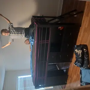 Sikaic Low Loft Bed Twin Size with 7 Storage Drawers, Bookcase and LED Lights, Metal Kids Loft Bed with 14" H Safety Guardrail, Inclined Ladder and Play Curtain, Under-Bed Play Space