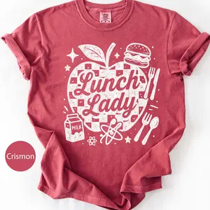 Lunch Lady Comfort Colors Shirt – School Cafeteria Worker Tee, School Lunch Staff Gift, Cute Lunch Lady T-Shirt, Unisex Kitchen Crew Shirt