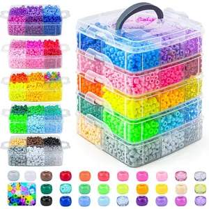 6000+ PCS Pony Beads 30 Assorted Colors Includes Glow in the Dark Bead, Kandi Beads for  Making, Friendship Bracelet, 6x9mm Hair Bead for Braids in Shock Resistant Packaging