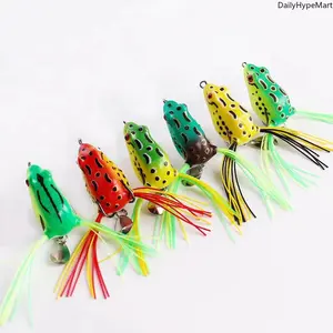 Mini Compact Soft Frog-Shaped Artificial Fishing Lure, 7g 4cm Topwater Bait, Snakehead Angling Equipment - Ideal for Anglers