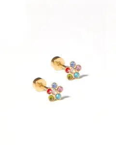 Screwback Stud Earrings - Lyla Multi