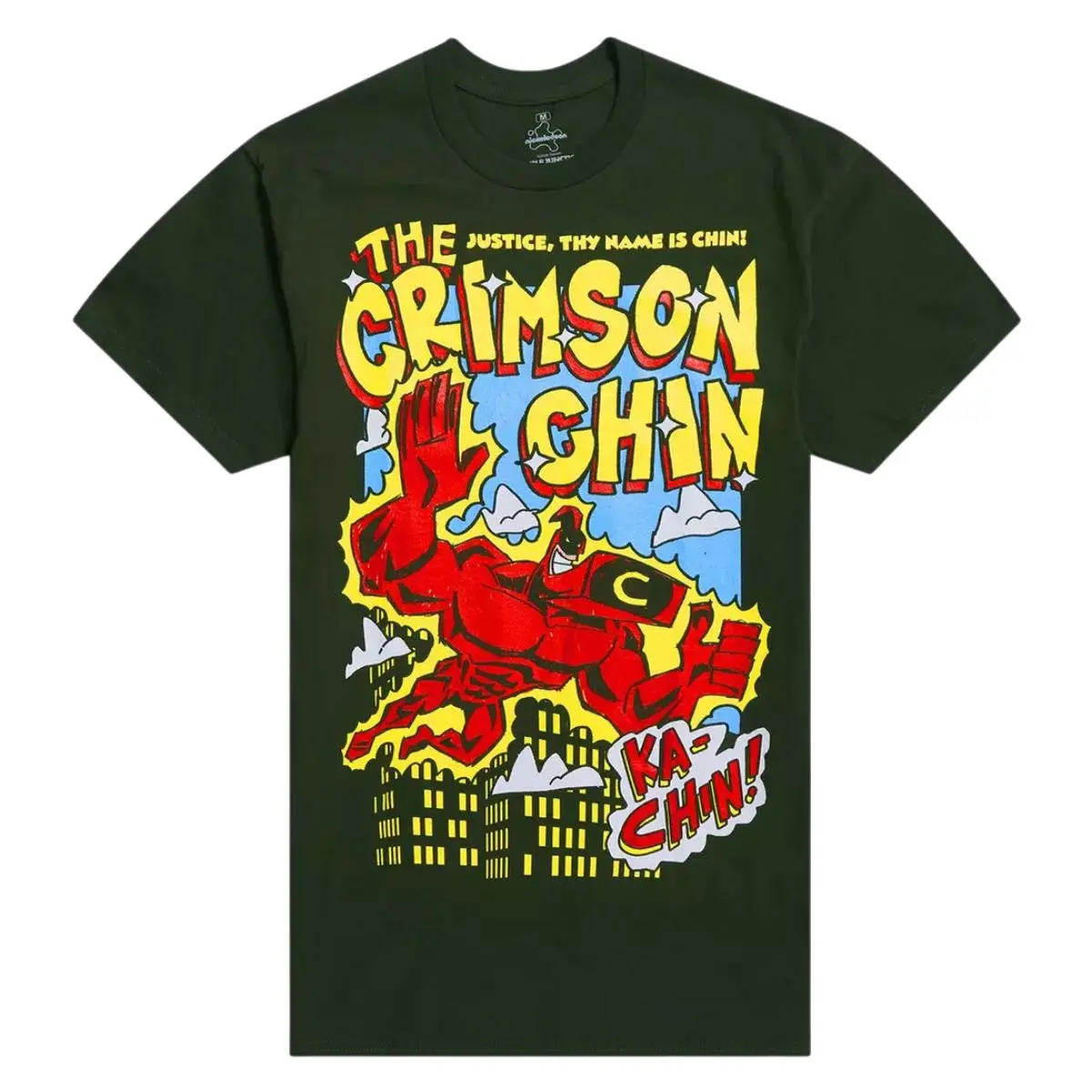 Men's Crimson Chin Comic Graphic Short-Sleeve Top, Unisex Fairly OddParents Cartoon Character Tee, Casual 100% Cotton Breathable Comfortable Basic T-Shirt, Sizes S-2XL, All Seasons
