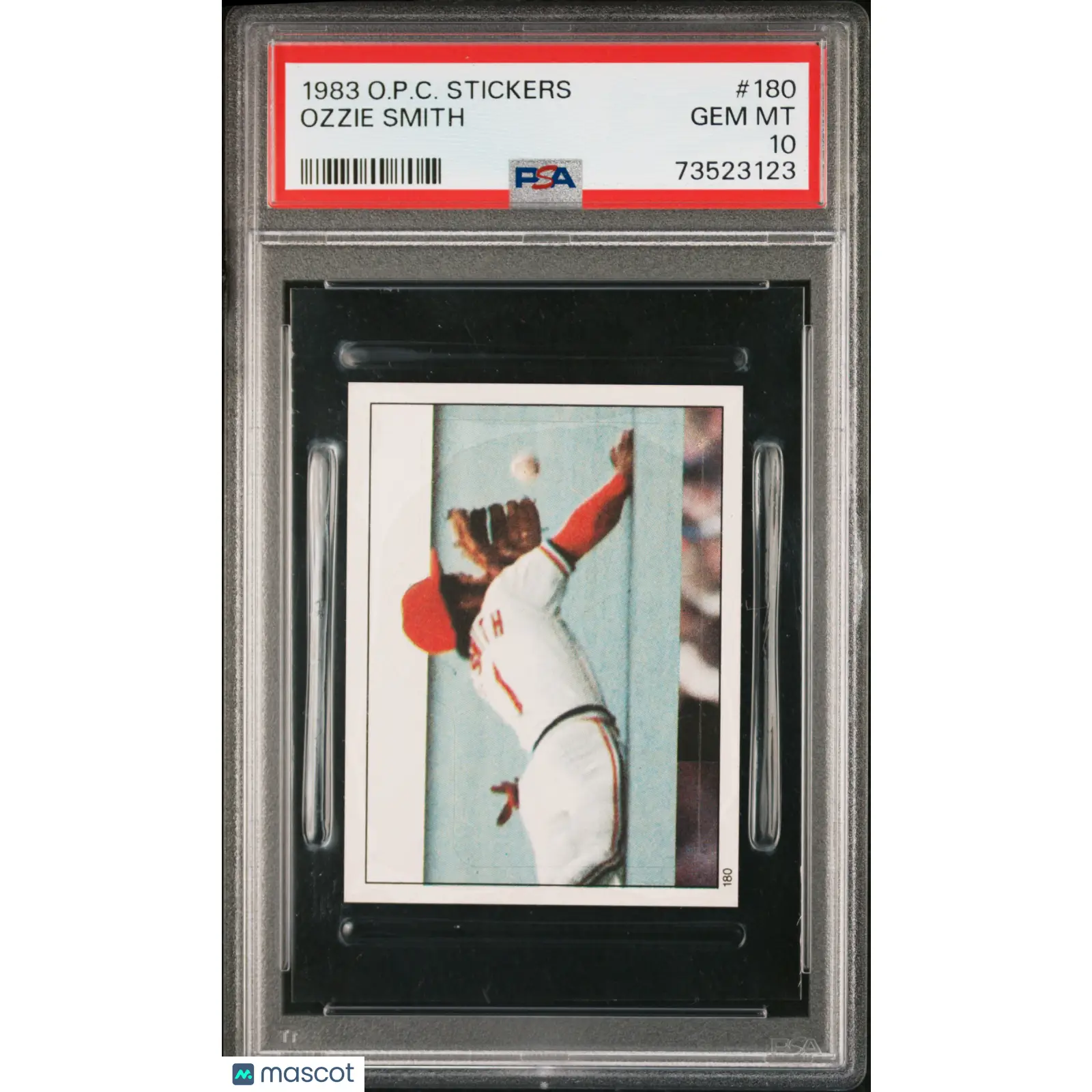 Ozzie Smith PSA 1983 O Pee Chee Stickers Baseball #180 10 73523123