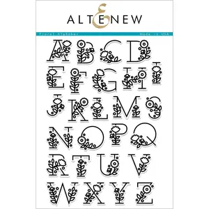 Floral Alphabet Stamp Set
