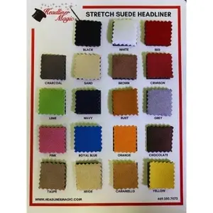 108" x 60" Stretch Suede Headliner With Foam Backing and 2 Spray Adhesive