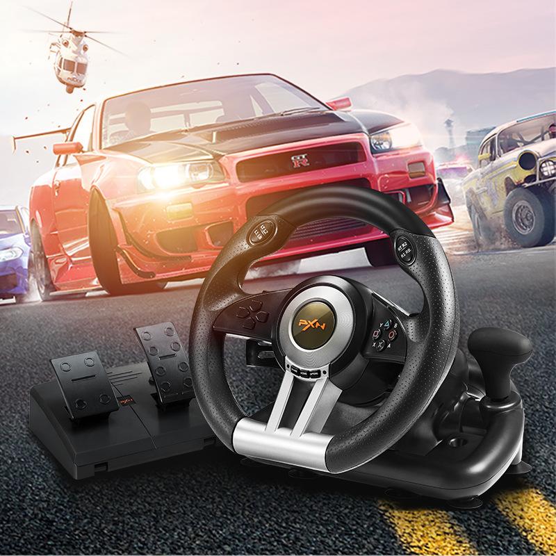 Winter Break Must-Have! PXN V3 Pro Racing Wheel Full Set with Pedals & Shifter, F1 Simulation Driving, Plug&Play, PC/Xbox/Series X/S/PS4/Switch， PS5 Playable via N7 Adapter, Home Racing Game Controller