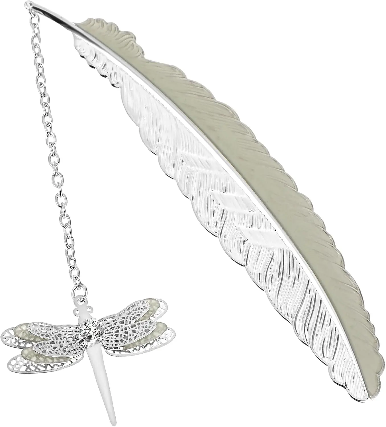 Metal Bookmark with 3D Dragonfly Pendant, Glow in The Dark Butterfly, Fantasy Gifts for Women Girls, Cool Bookmarks for Book Lovers ( Dragonfly)