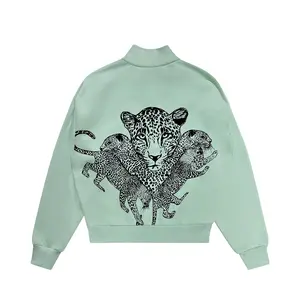 Mango Leopard Full Zip Sweatshirt