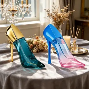 Deold luxurious double bottle pointed high-heeled perfume set, 1.69oz，charming fresh light perfume, elegant transparent glass bottle perfume set, suitable for dates, weddings, birthdays as a gift, festival presents, as a gift for friends bold scent