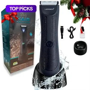 Electric Body Hair Trimmer, 1 Box Rechargeable Hair Shaver, Waterproof Hair Trimmer for Men, Professional Hair Shaver for Daily Use, Gift for Men