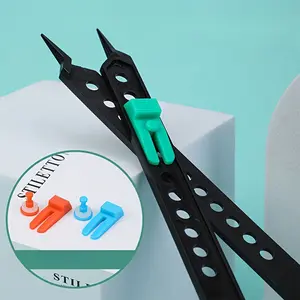 1pc Adjustable Proportional Divider with Compass Scale - Precision Drawing & Drafting Tool for Artists, Black Plastic Body with Green & Orange Handles, Includes Interchangeable Pins for Customizable Measurements