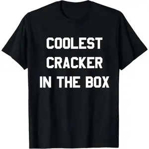 Most Stylish Cracker in the Box Graphic T Shirt for Men in Classic Black
