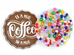 Coffee Hug - Picky Party Pad and Tray- Satisfy Your Urge to Pick, Pop and Peel Stress-Free! Decompression Squeeze Anxiety Relief Products