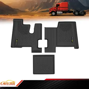 All Weather TPE Floor Mats Fit For 2006-2019 Kenworth T600 T660 T800 W900 Black