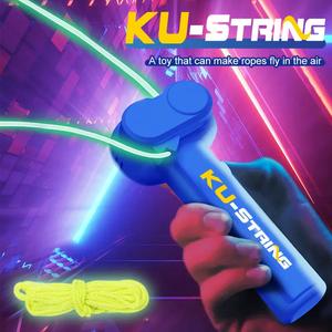 The Glow-In-The-Dark String Shooter Toy, Handheld Fun Stress Reliever Electronic Rope Launcher Toy, Electric Luminous Rope Light, Portable Rope Launcher, Safe Fun Adult & Kids Rope Launcher Gift, Viral Fidget Toy Gadget, Music Festival Rave Dance