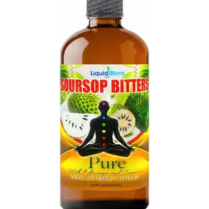 Liquid Blenz Pure Soursop Bitters with Moringa & Turmeric | Herbal Detox & Natural Energy Support | 16 fl oz