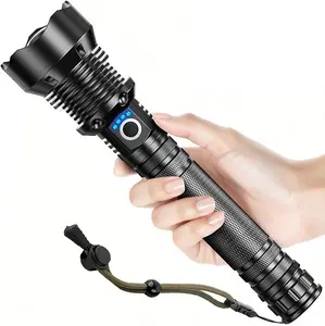 2Pack Rechargeable Tactical Flashlights, 90000 LM Super Bright High Lumens LED Torch, Zoomable 3280FT Long Range, IPX7 Waterproof 5 Light Modes with SOS Strobe, Adjustable Flash Lights for Camping Hiking Home Emergency