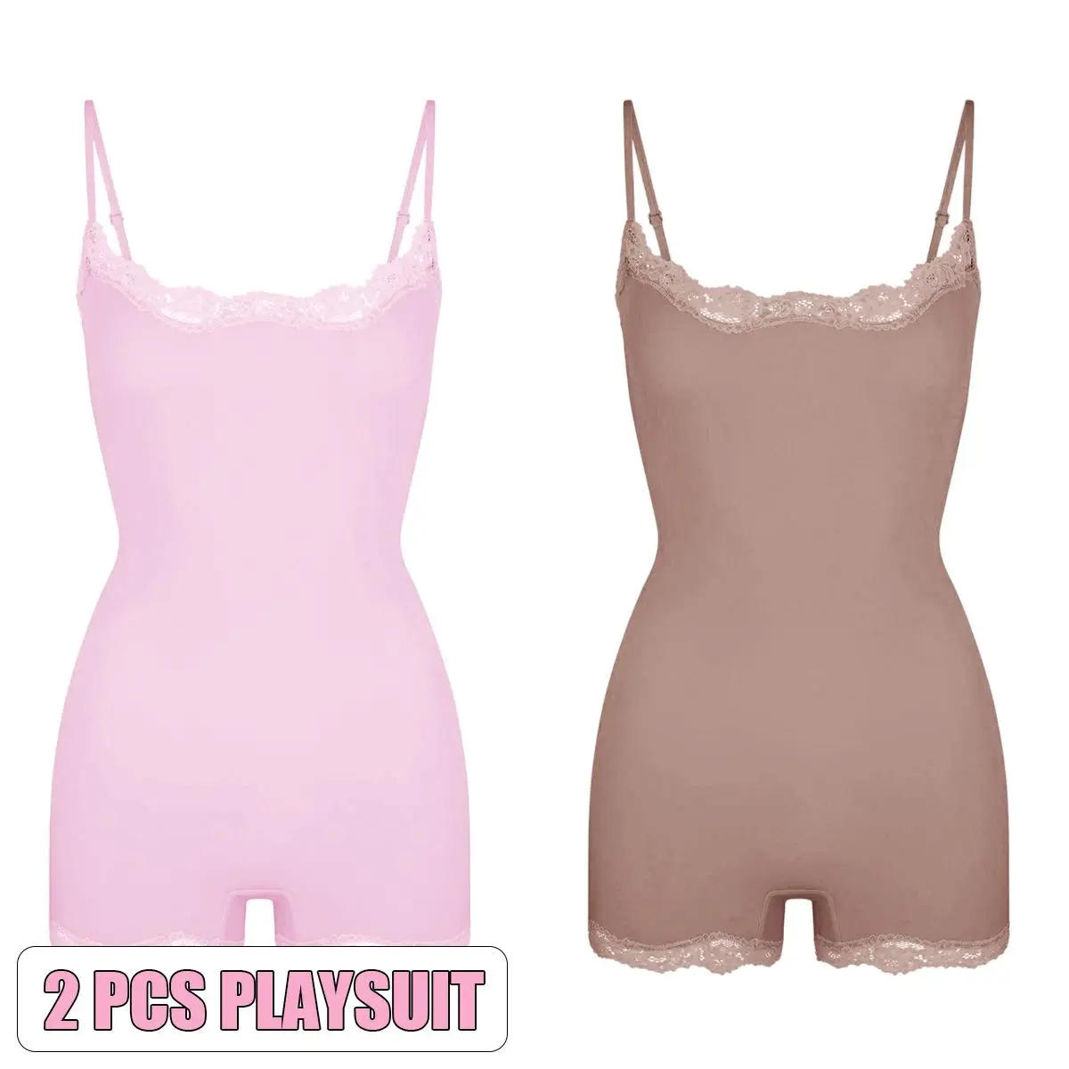 2pcs Playsuit(Sienna/Pink)