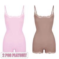 2pcs Playsuit(Sienna/Pink)