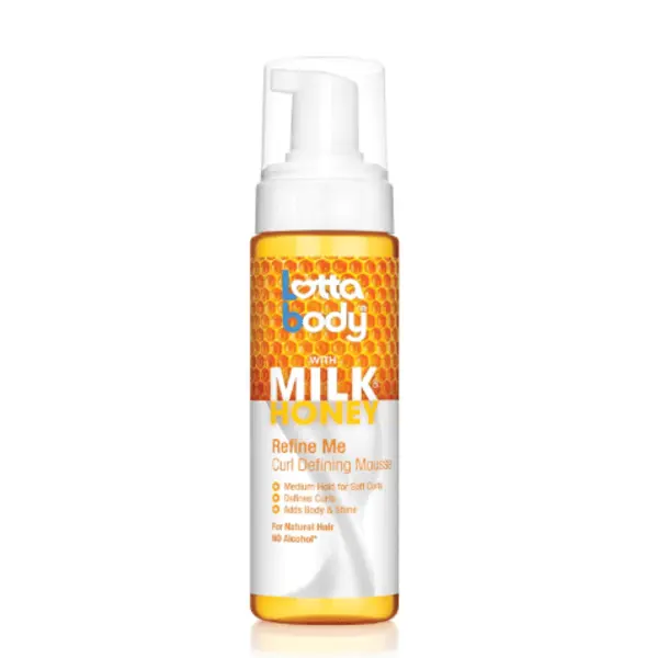 Lottabody Refine Me Curl Defining Mousse, Medium Hold for Soft Curls, 7 Fl Oz Moisturizes, Controls Frizz
