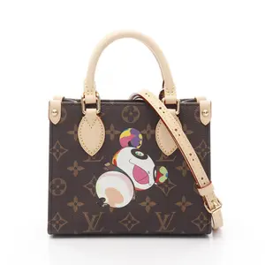 Pre-owned Louis Vuitton Canvas Shoulder Bags LV × Takashi Murakami OnTheGo BB Monogram Coated Handbag