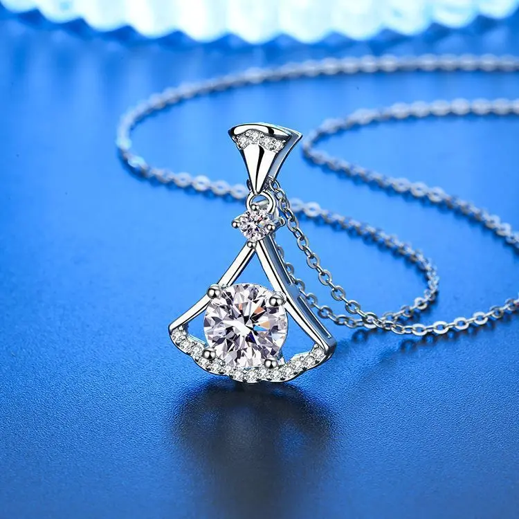 SKU:XL-28 | 2.0CT Moissanite Evil Eye Necklace: Protection, Style & Dazzle!