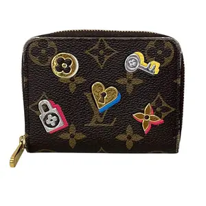Pre-owned Louis Vuitton Canvas Small Leather Goods Love Lock Monogram Coin Purse