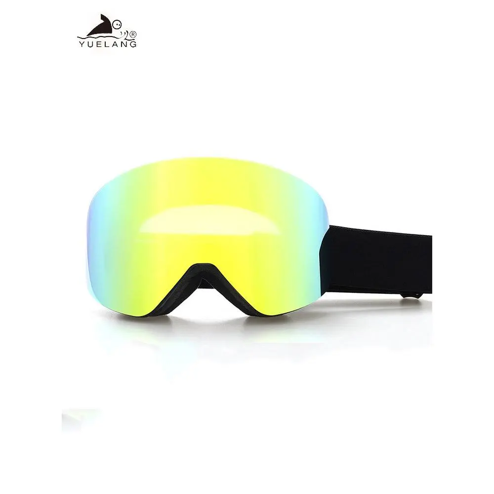 Magnetic Ski Goggles Column Ski Glasses Anti-fog Large Frame HD Ski Goggles Snowmobile Skiing Skating